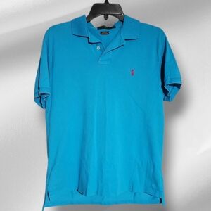 Ralph Lauren Blue Polo Shirt Classic Design